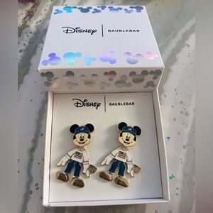 Disney Baublebar Mickey Mouse American flag earrings NWT